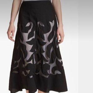 Nic & Zoe “Antibes” mesh cutout Skirt Size 10